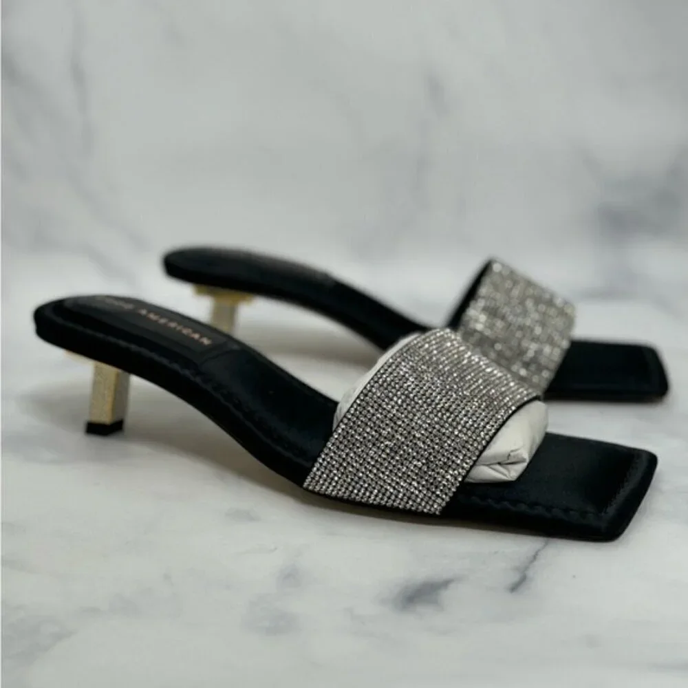 GOOD AMERICAN Kickstand SlideSANDAL mule Black Diamond Women'sSize 9 - Picture 1 of 7